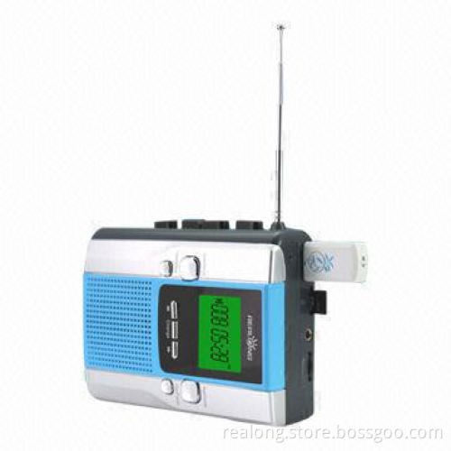 FM/AM Radio with Telescopic Antenna and Dot Matrix Screen, Easy to Carry